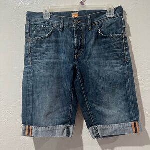 BOSS ORANGE Dark Blue Jean Shorts
